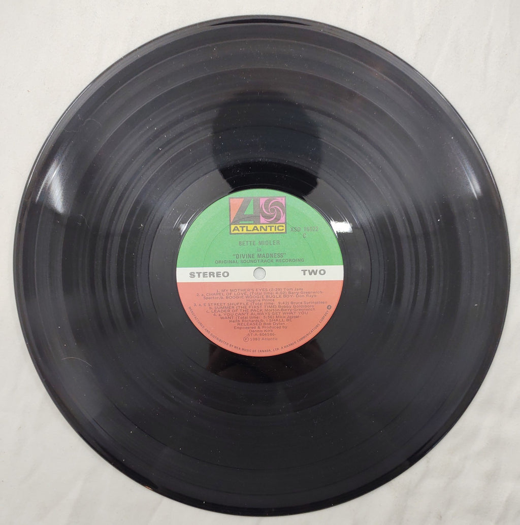 Bette Midler – Divine Madness Original Soundtrack LP Atlantic XSD 16022