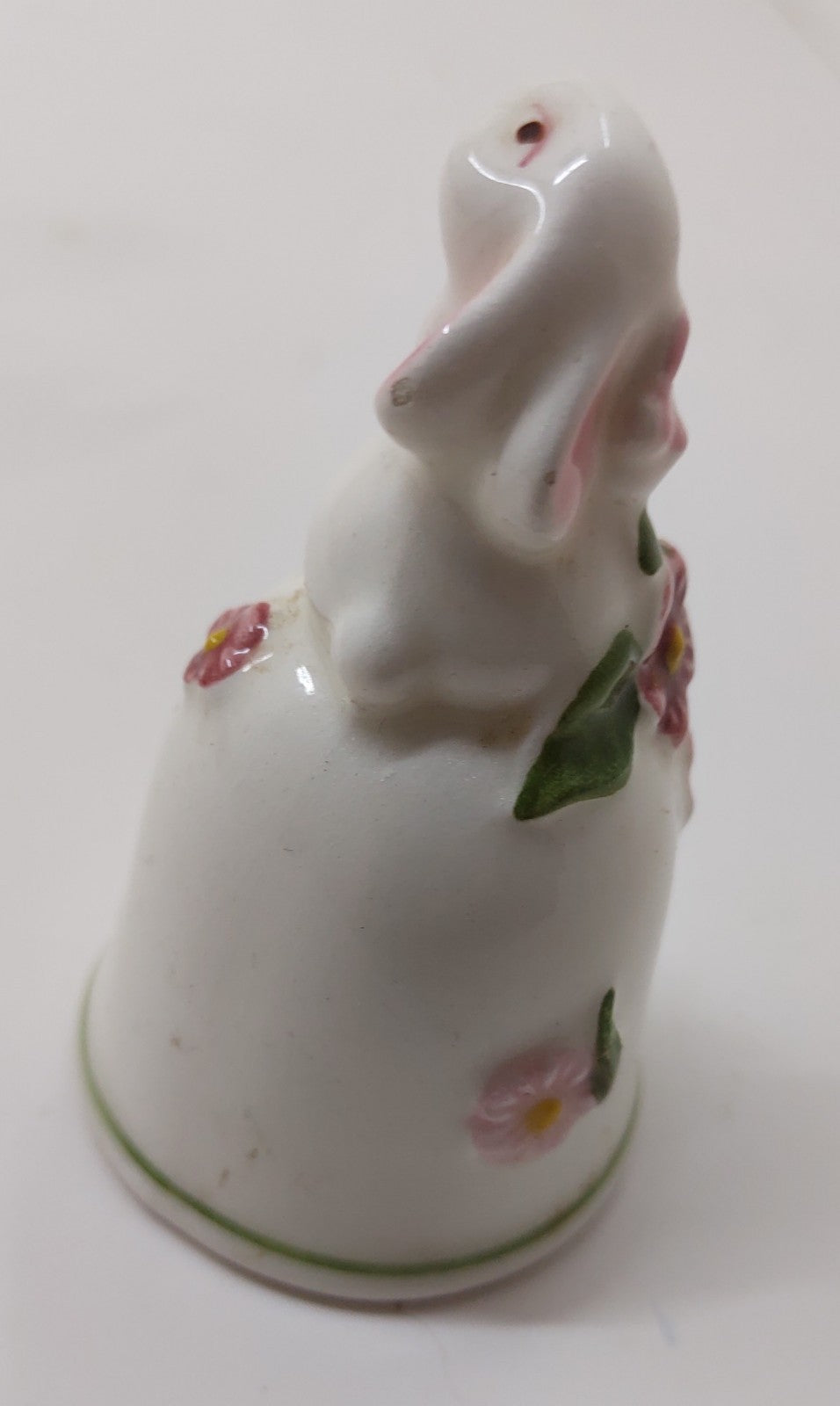Vintage 1984 Avon Bunny Bell Porcelain Weiss Brazil Hand Painted Easter Decor