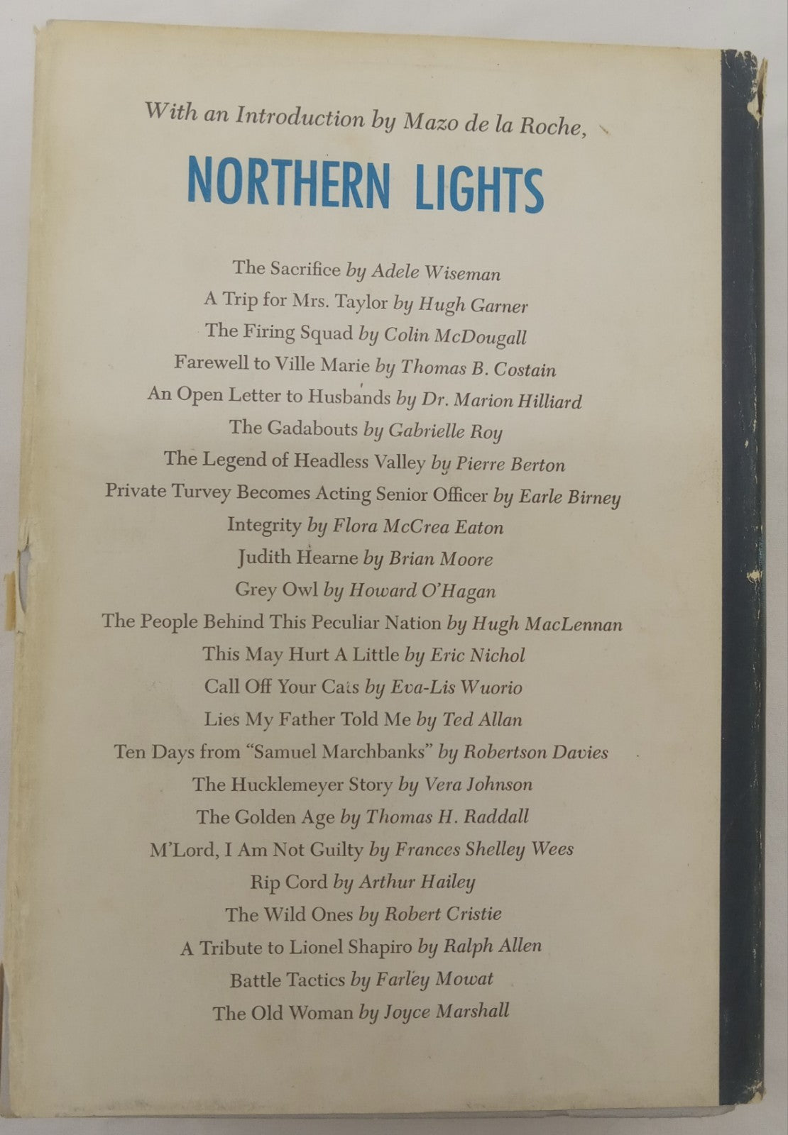 Northern Lights Canadian Short Stories 1960 Vintage Authors Hardcover Anthology