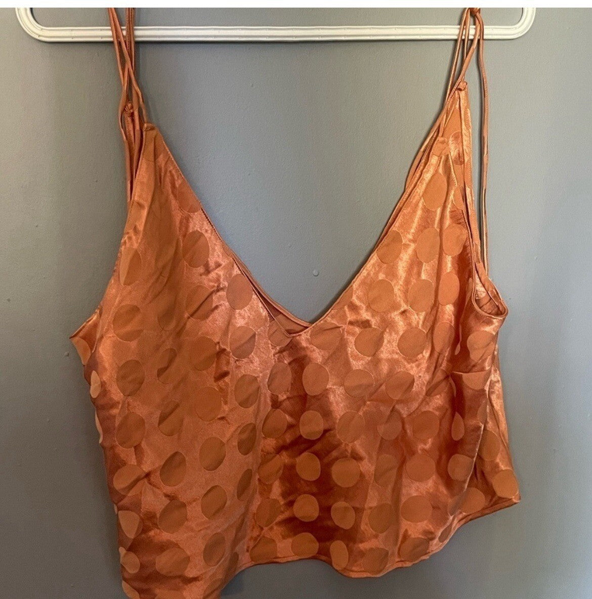 Victoria’s Secret Satin Tie Strappy Crop Top XL Y2K Sexy Lingerie Sleepwear Top