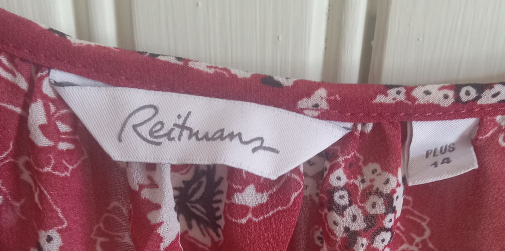 Reitmans Women's Floral Button-Up Blouse – Size Large, Viscose Fabric