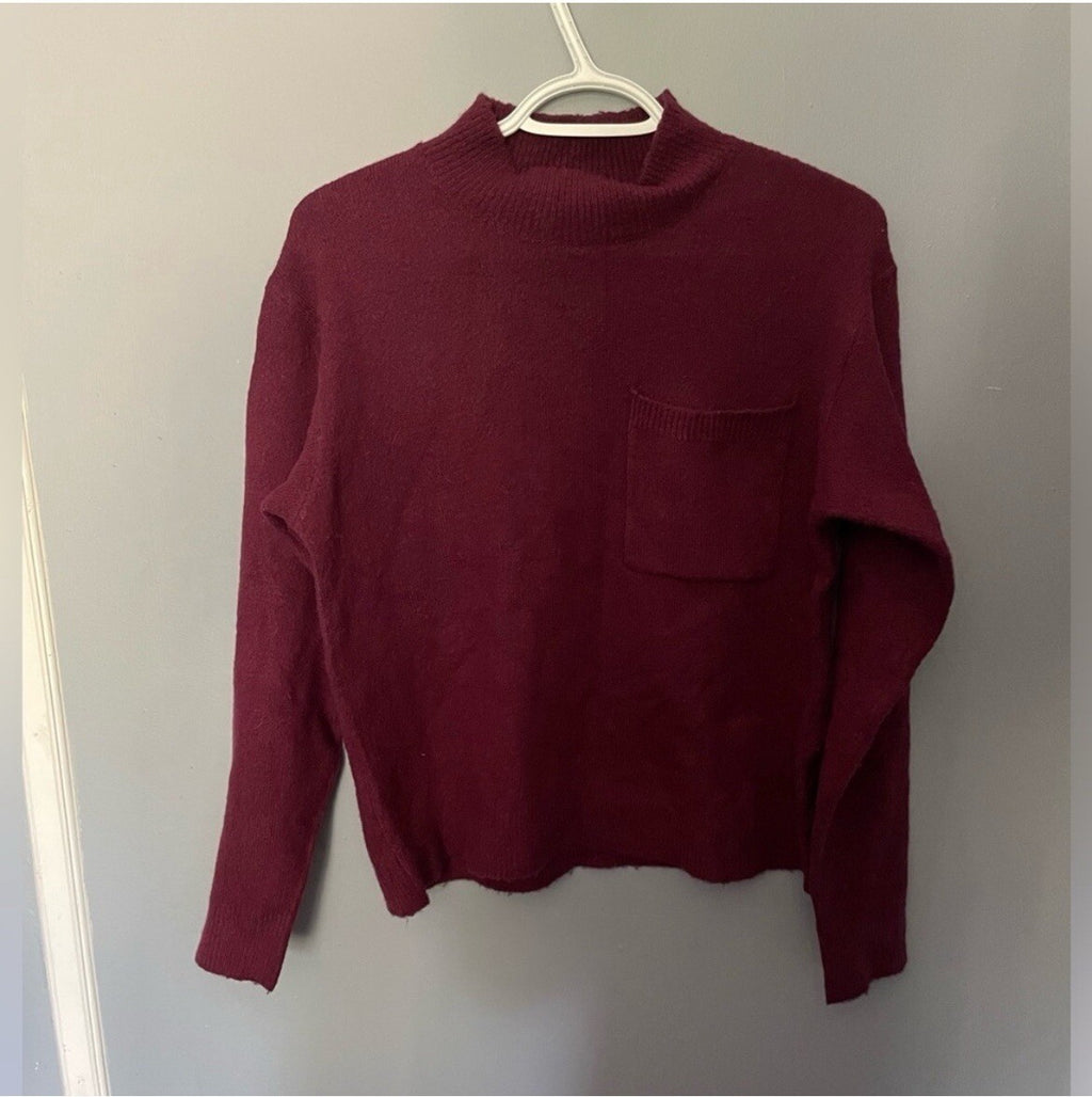 Vero Plum Petite Sweater XS Ribbed Fit Knit Cozy Fall Purple Soft