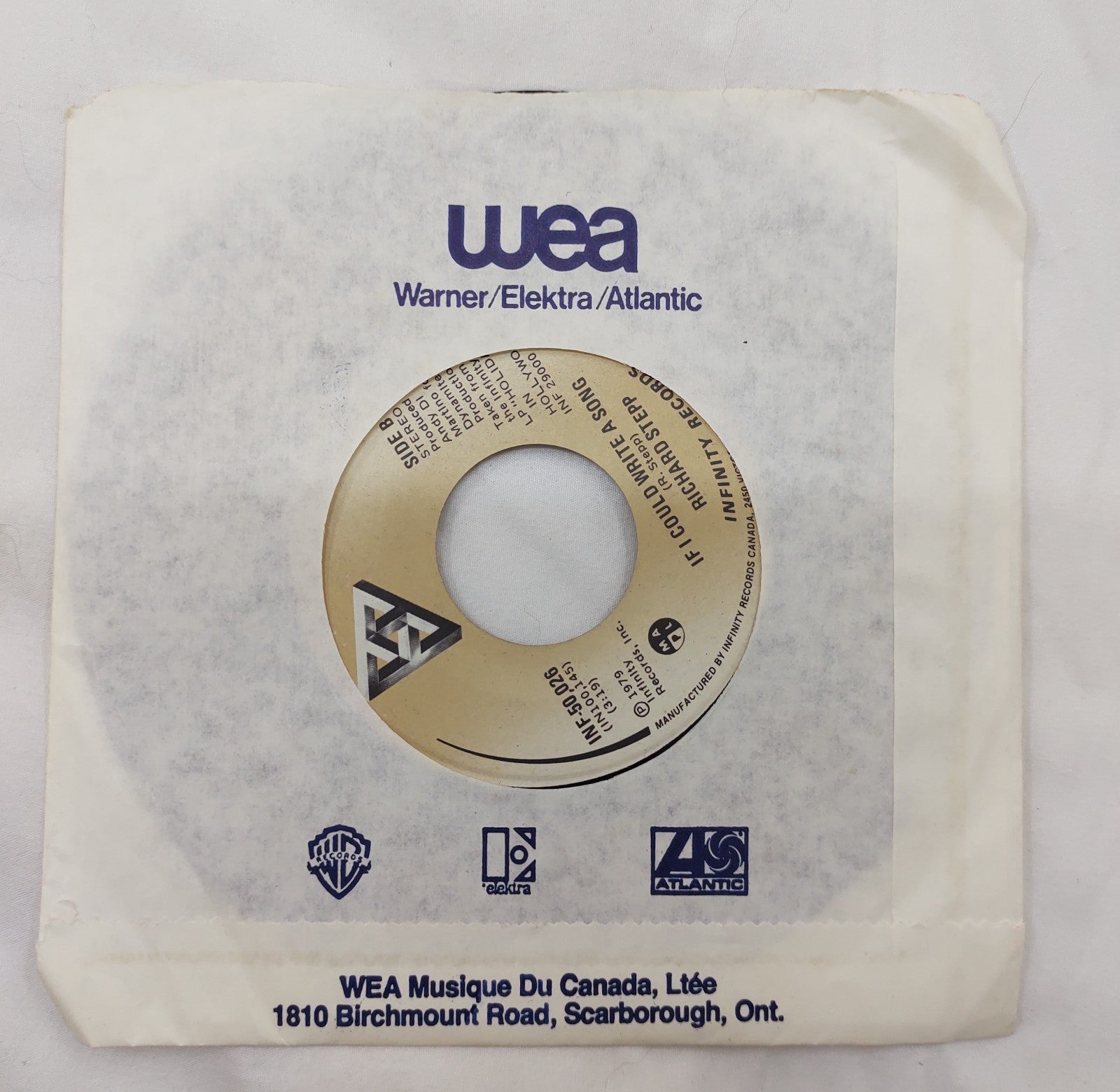 Richard Stepp - If I Could Write a Song | 7" Vinyl 45 RPM 1979 (INF-50,026)