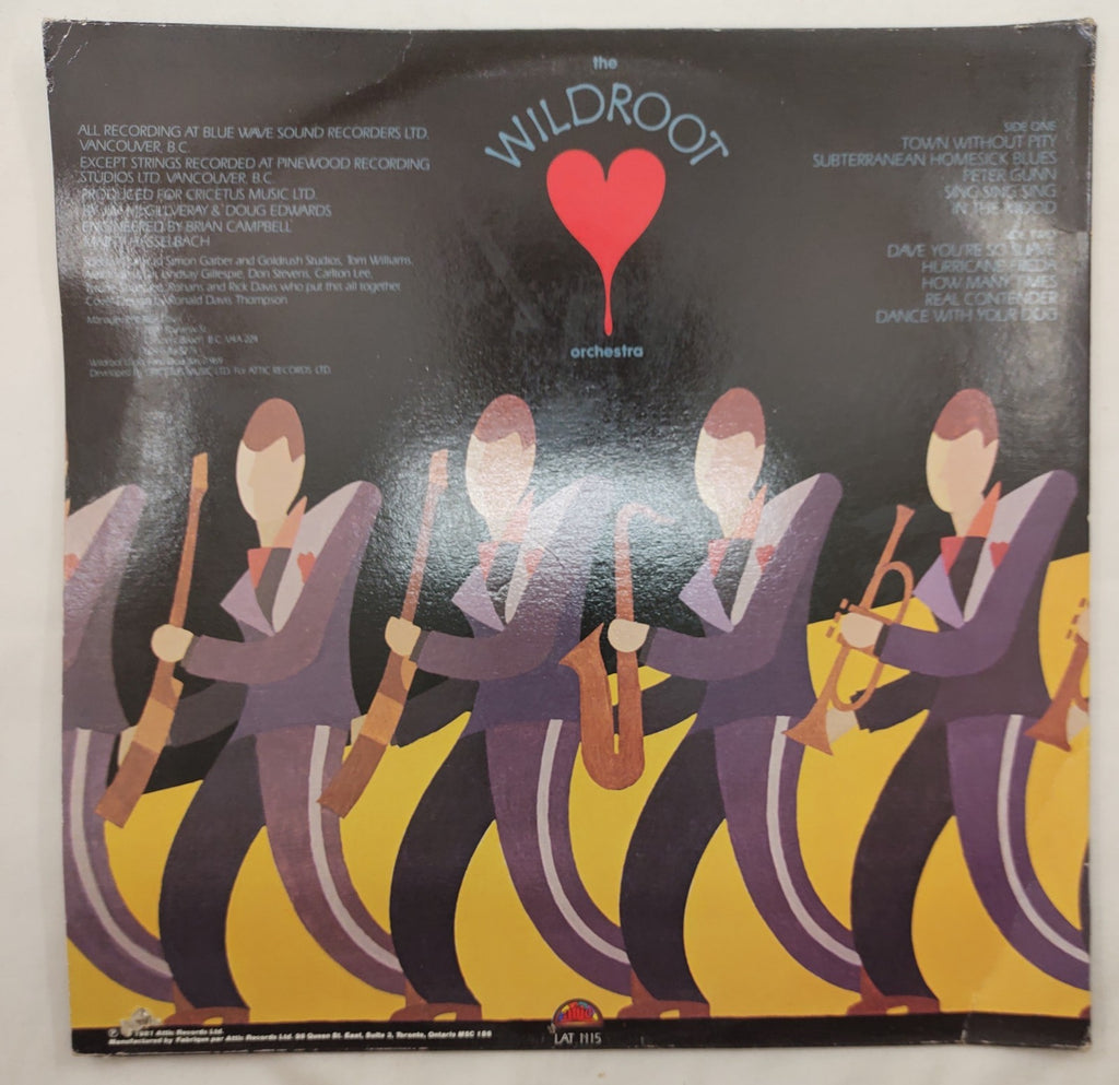 Wildroot Orchestra LP Attic LAT 1115 Canada 1981 MAPL “Dave You’re So Suave