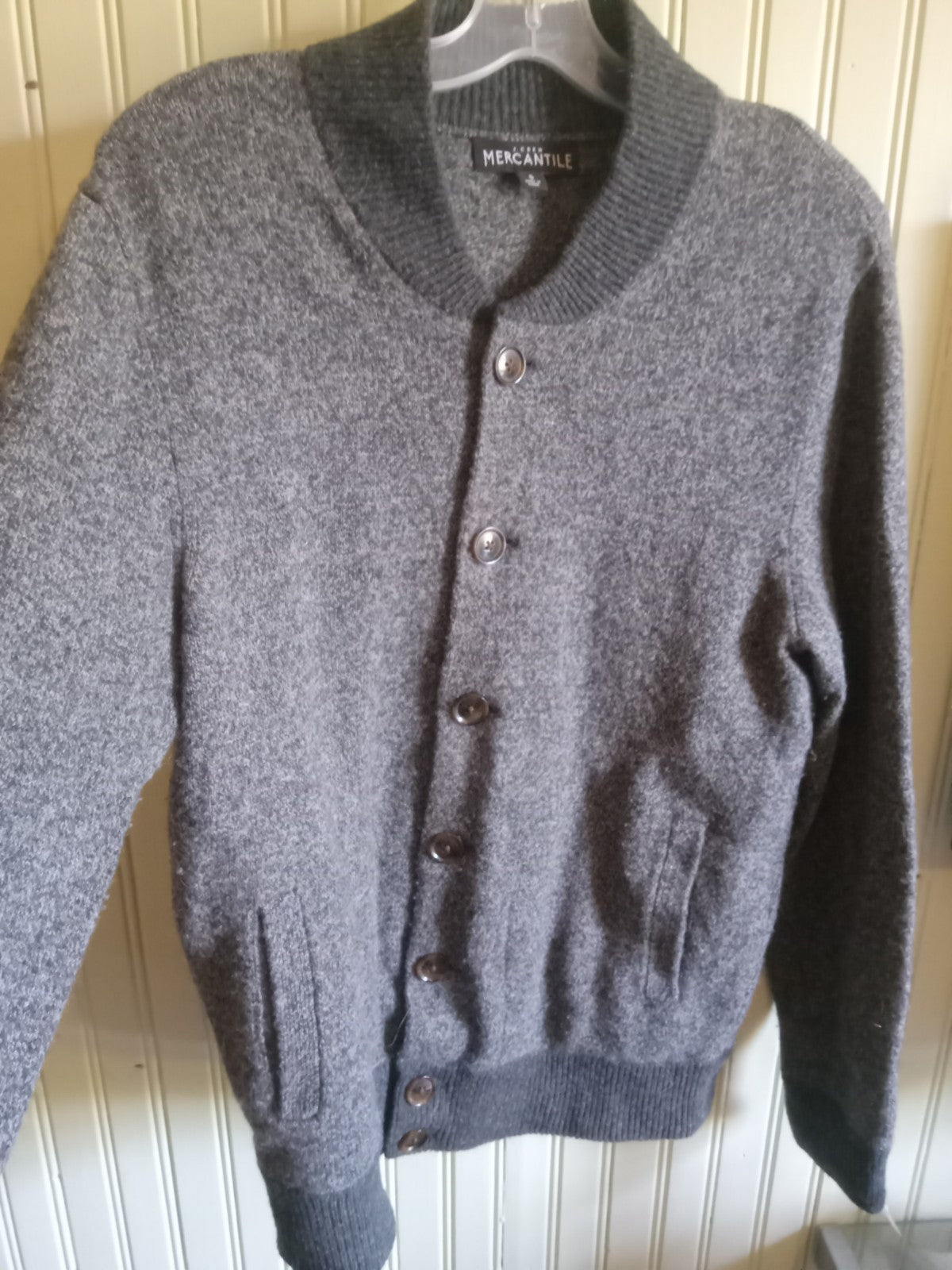 J. Crew Mercantile 100% Lambswool Sweater – Men's S, Classic Knit