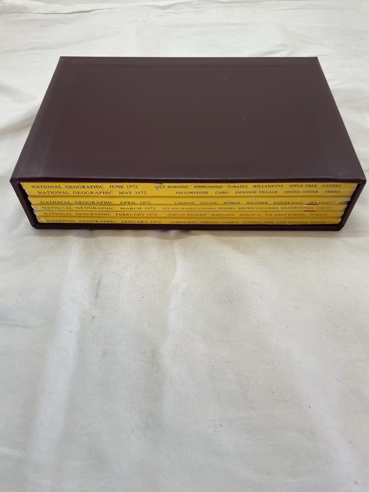 Nat Geo Jan–Jun 1972 Slipcover Lot | Science, Adventure, Earth Series