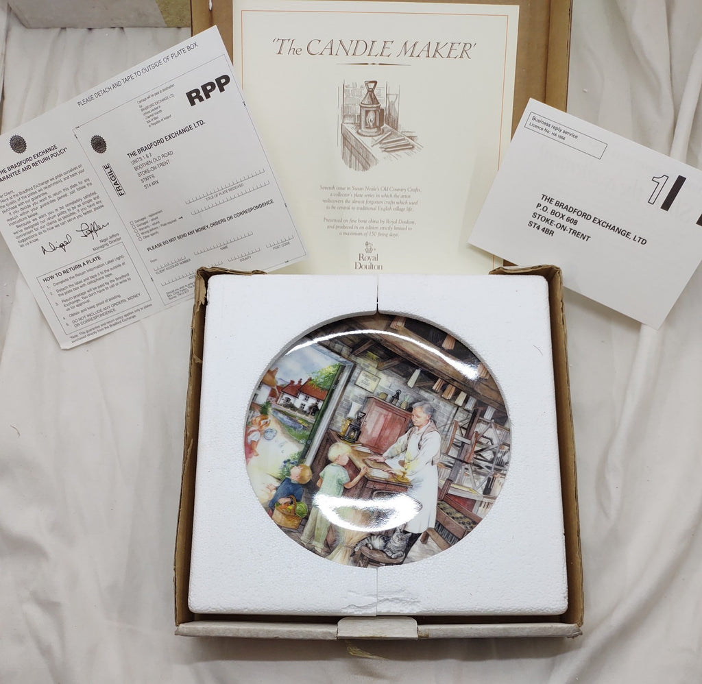 Royal Doulton Old Country Crafts Plate Set of 8 Susan Neale w/ Boxes & COAs