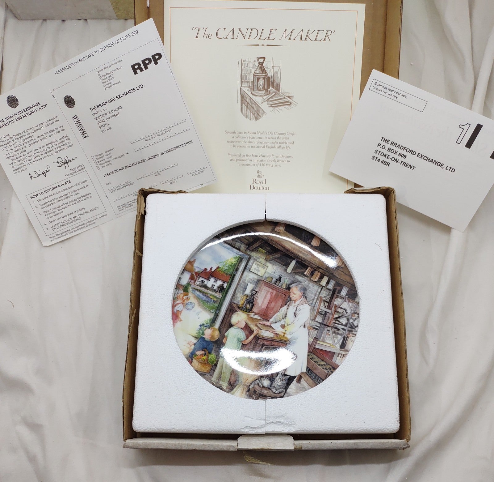 Royal Doulton Old Country Crafts Plate Set of 8 Susan Neale w/ Boxes & COAs