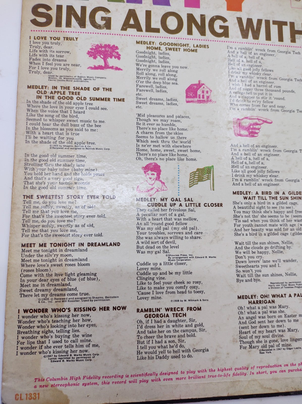 Mitch Miller & The Gang – Party Sing Along With Mitch Vinyl LP Pop Vocal