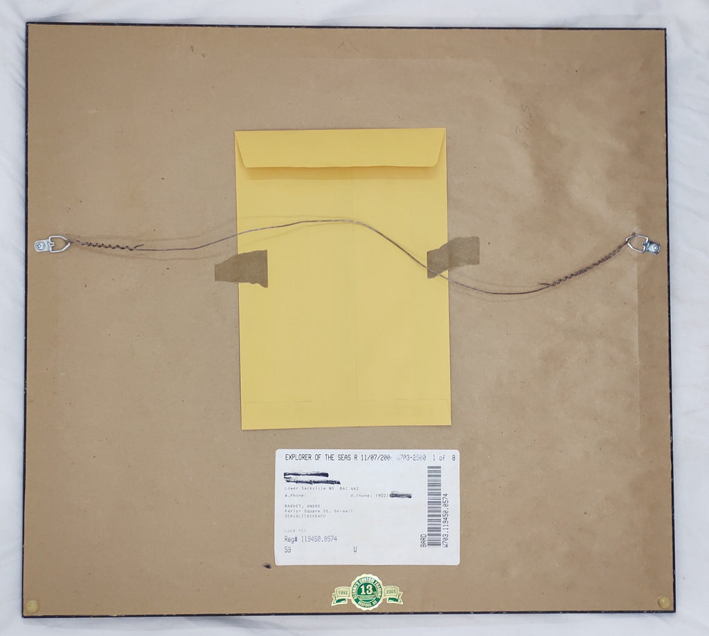 André Bardet Paris Square St Germain Hand Signed Seriolithograph Framed