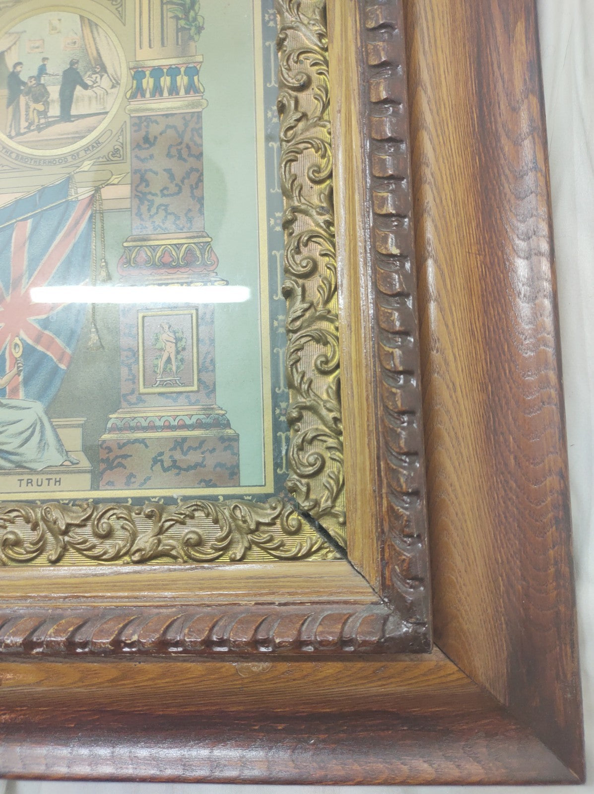 Vintage IOF Independent Order of Foresters Framed Membership Certificate