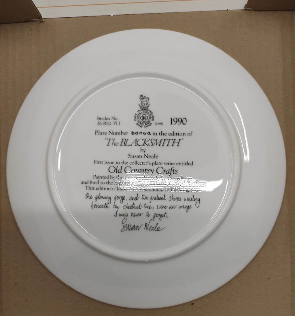 Royal Doulton Old Country Crafts Plate Set of 8 Susan Neale w/ Boxes & COAs