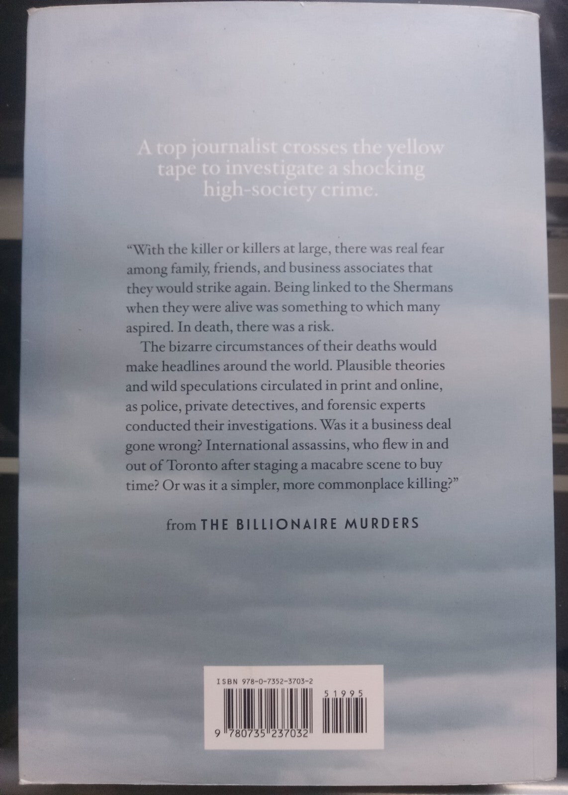 The Billionaire Murders: Deaths of Barry & Honey Sherman (2019) HC VG