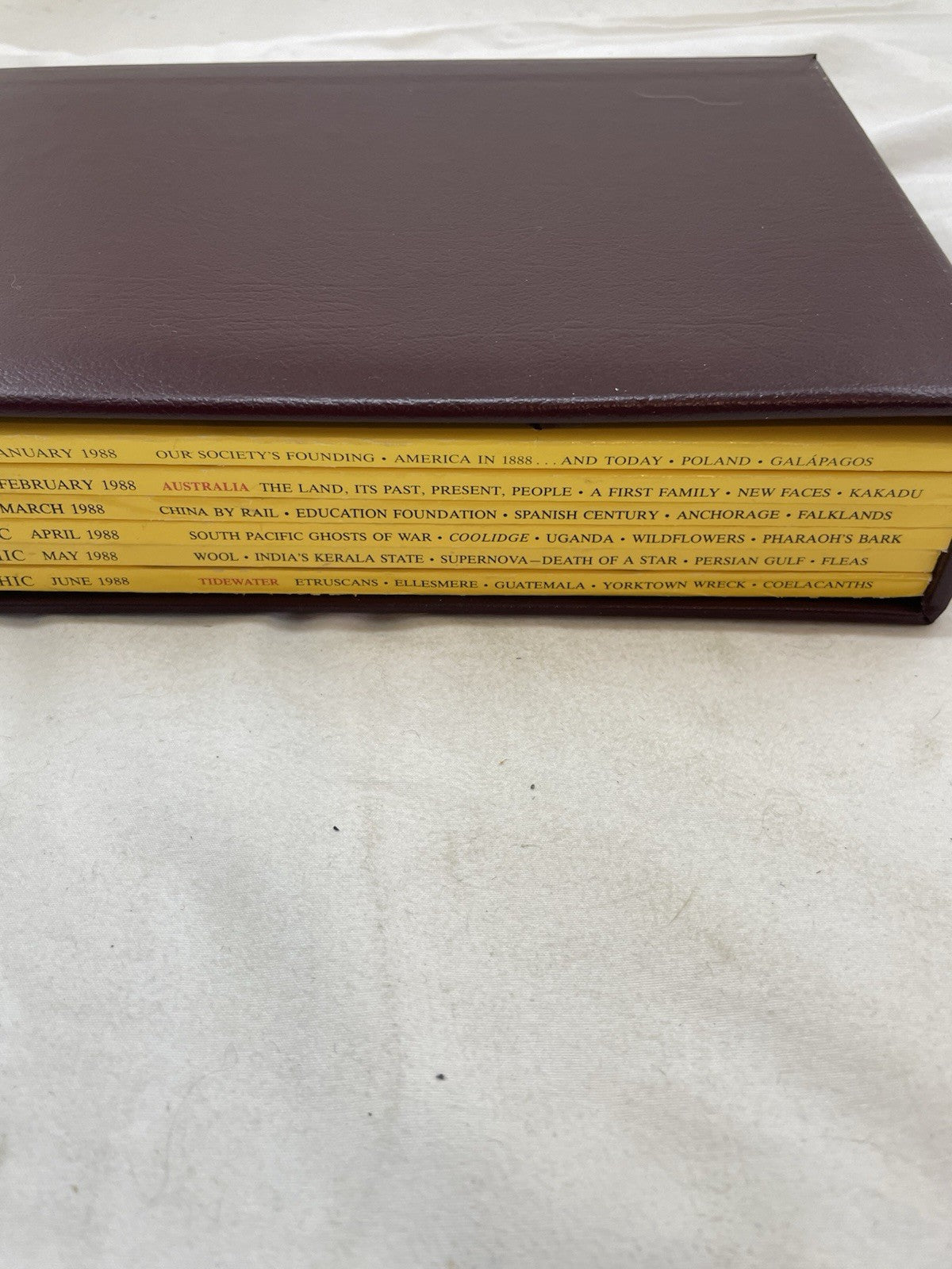 Vintage Nat Geo Jan–Jun 1988 Set w/ Slipcover | Nature, Travel, History