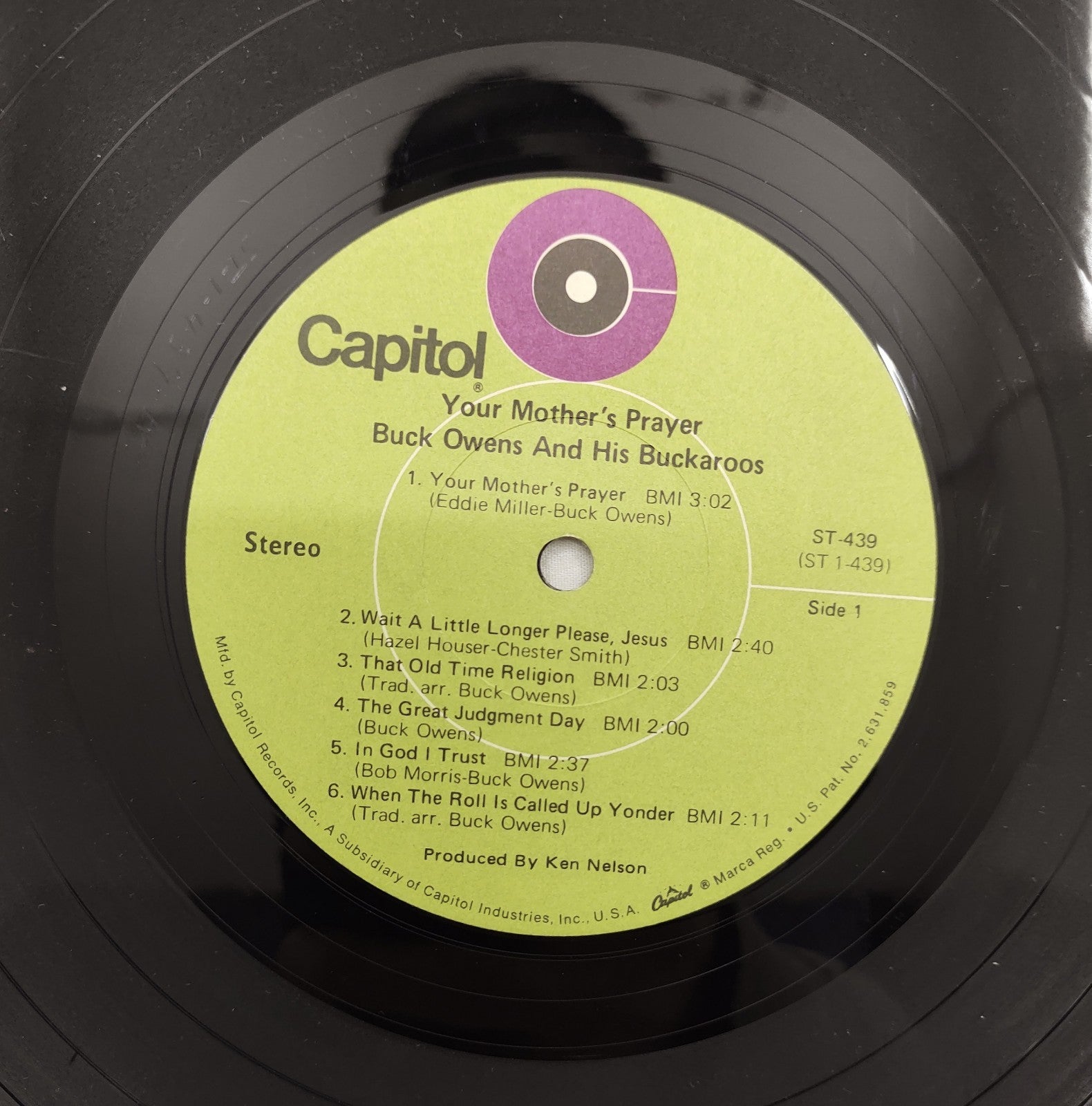 Buck Owens - Your Mother’s Prayer LP Capitol ST-439 USA Stereo Gospel/Country