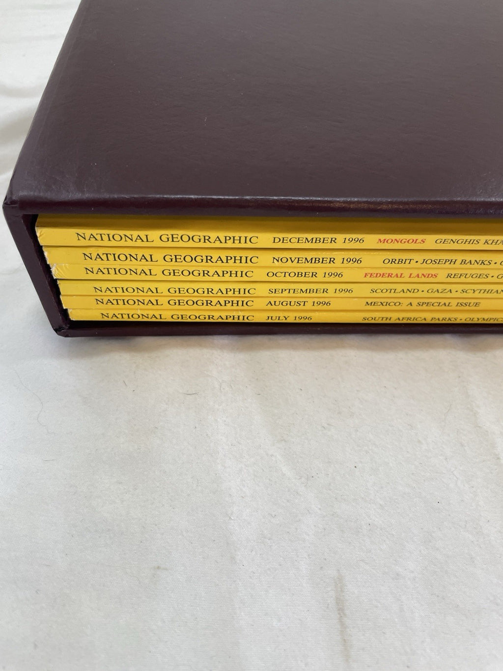 Vintage Nat Geo Lot Jul–Dec 1996 Slipcover Set | Wildlife, Illustrated