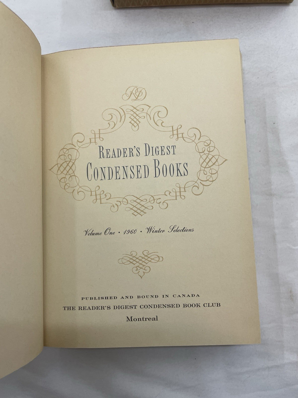 Readers Digest Condensed Books 1st Edition HC W/slipcover 1959 Vintage 4 In 1