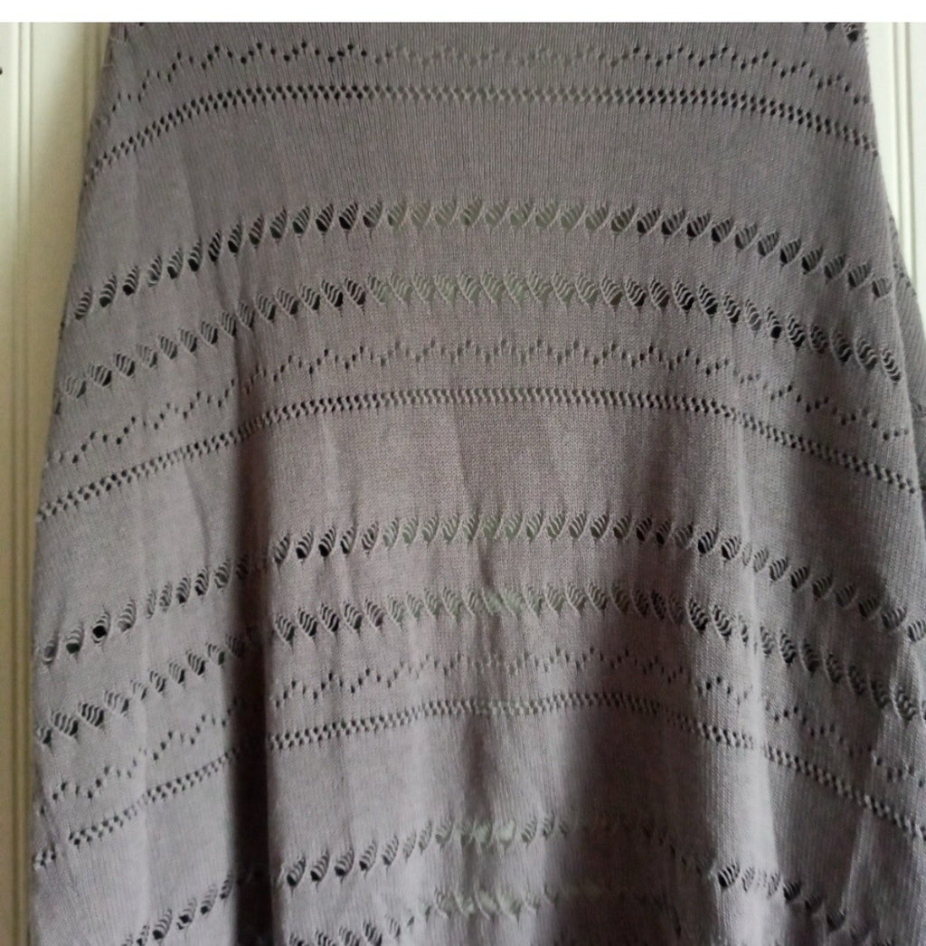 Roxy Women’s Grey Lightweight Cardigan Cutout Detail Size Small Beachwear Layer