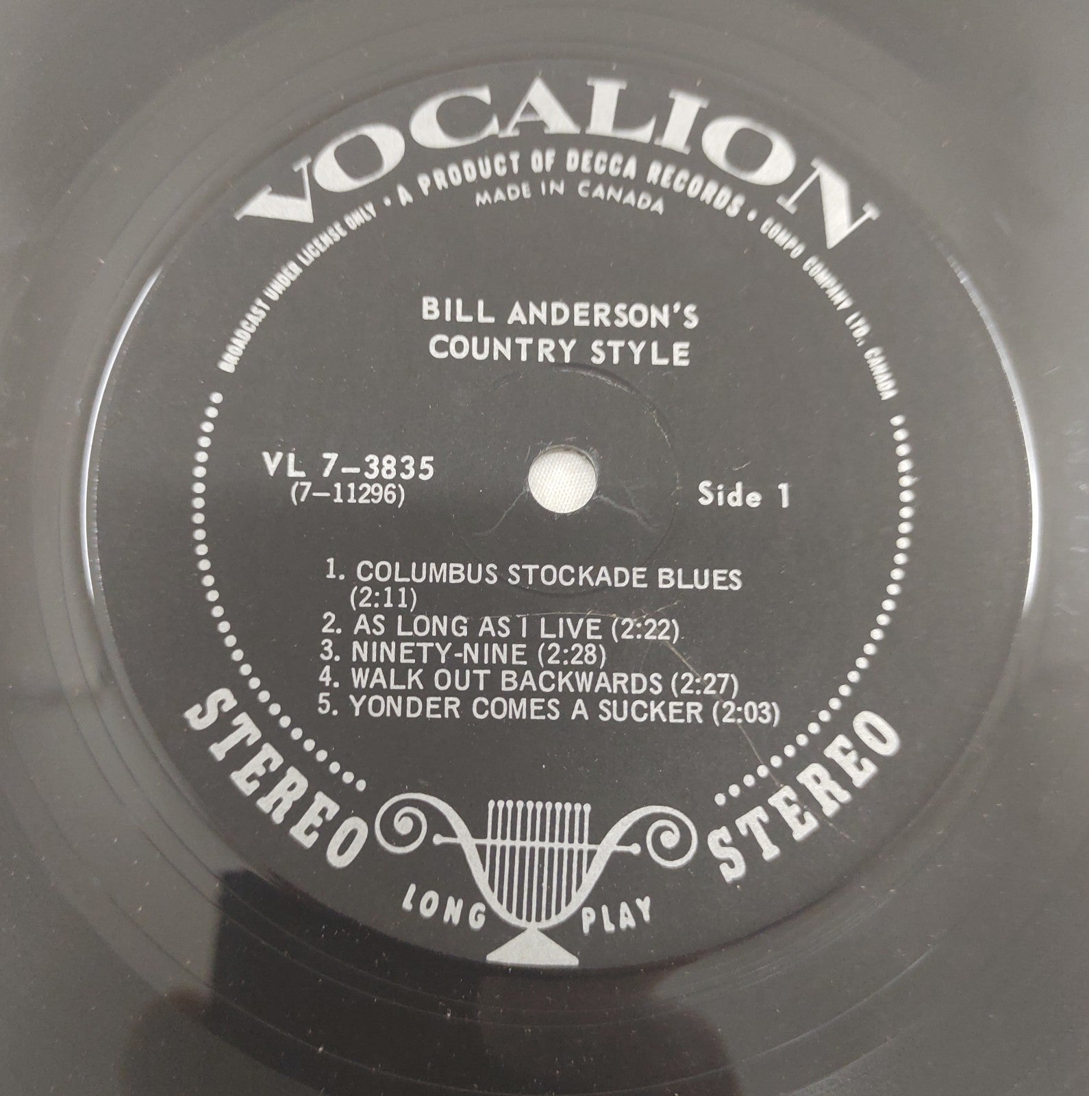 Bill Anderson – Country Style Vocalion Stereo LP VL-7-3835 Country
