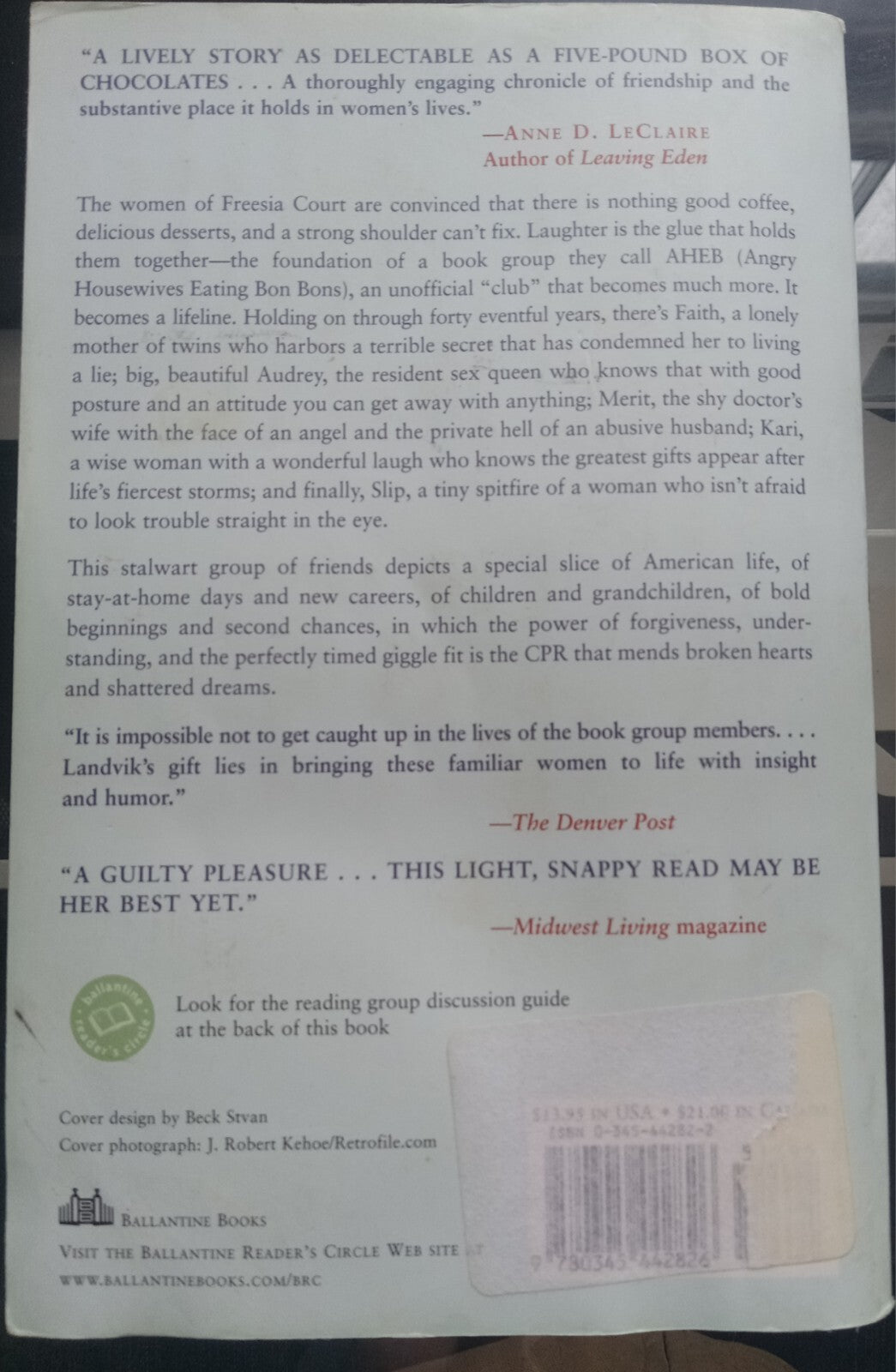 Angry Housewives Eating Bon Bons by Lorna Landvik – Paperback VG