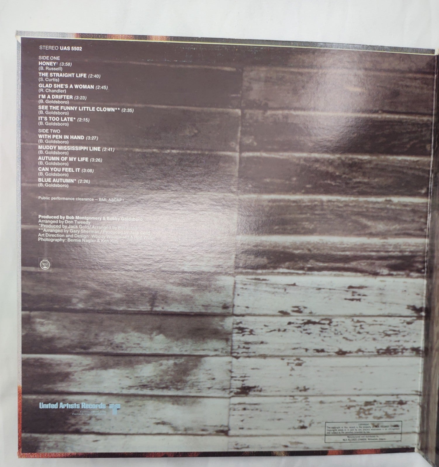 Bobby Goldsboro – Greatest Hits LP 1970 United Artists UAS-5502 VG