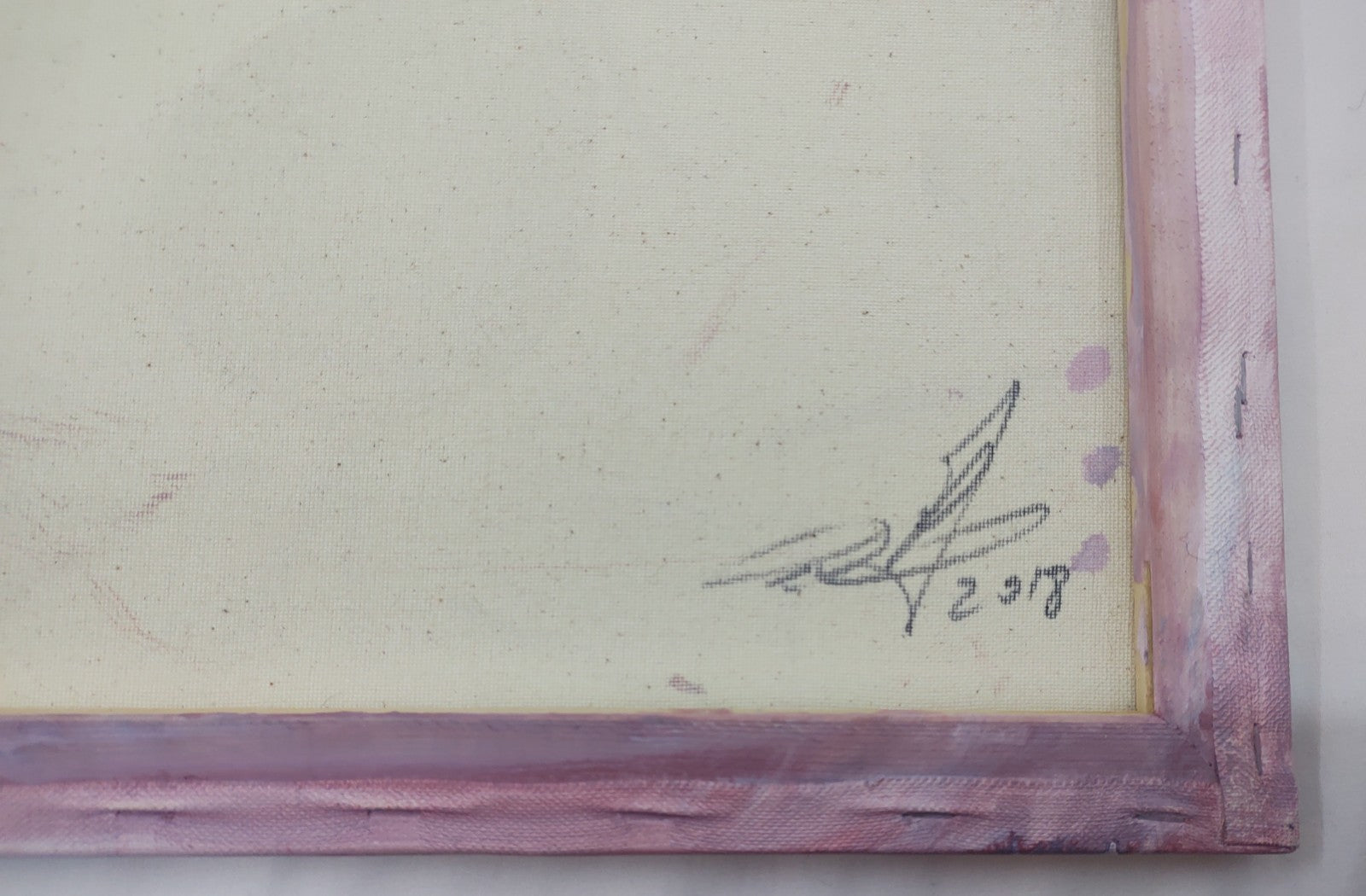 Chalk Master Dave Original Acrylic Painting on Canvas Signed Artwork