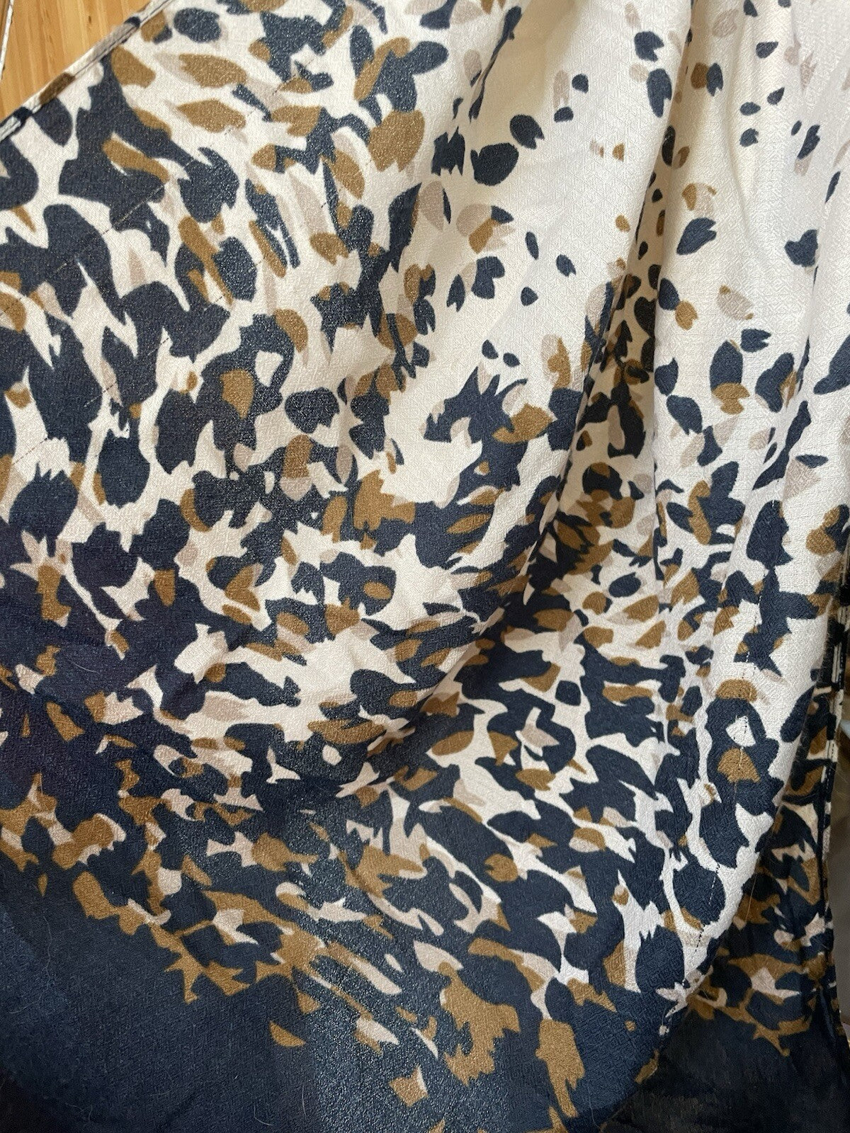 Un Jour Ailleurs Multicolor Scarf Abstract Art Print French Fashion