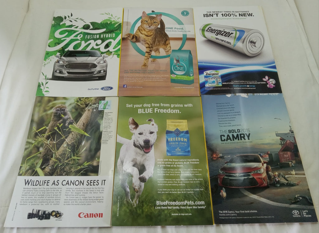 National Geographic Jul–Dec 2015 | 6 VG+ Issues | Leatherette Slipcase