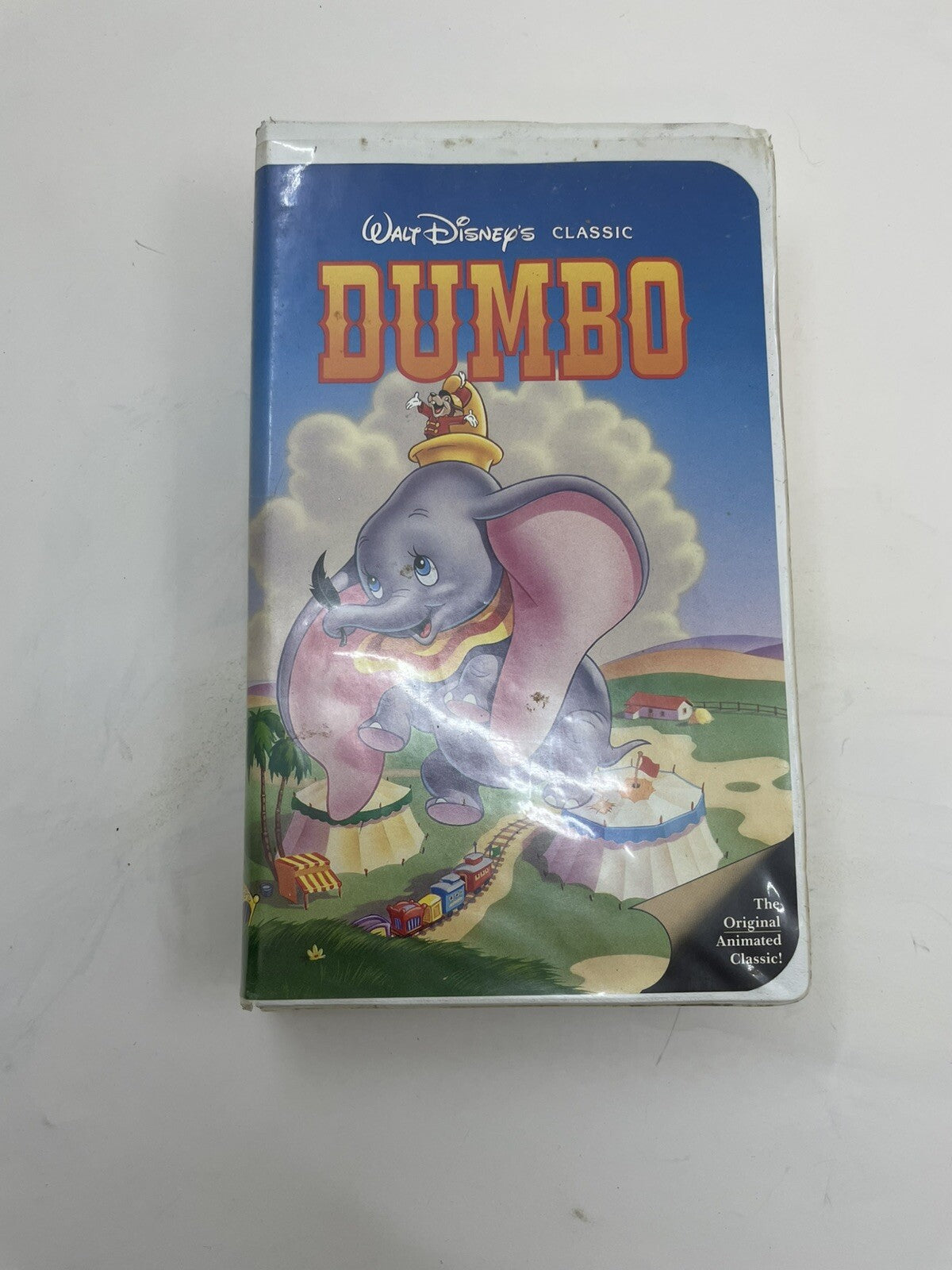 Disney VHS Dumbo 1999 Animated Movie White Clamshell Tape