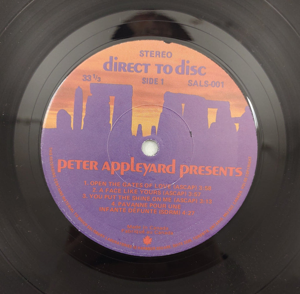 Peter Appleyard – Presents LP Direct-to-Disc SALS-001 Audiophile