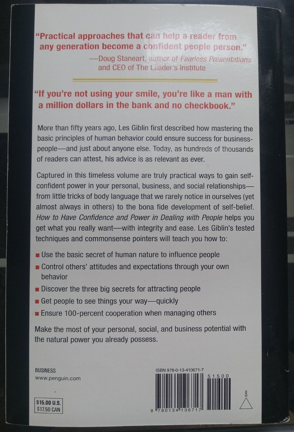 How to Have Confidence Power Les Giblin Self Help Communication Influence HC