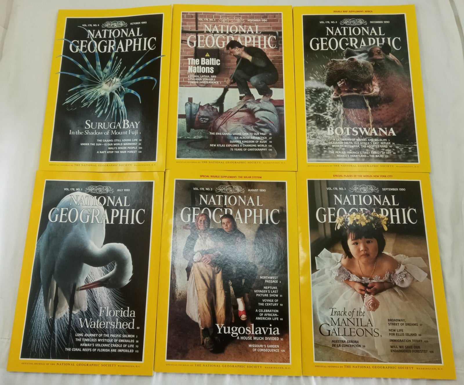 Nat Geo Magazines With Slipcover July To December 1990