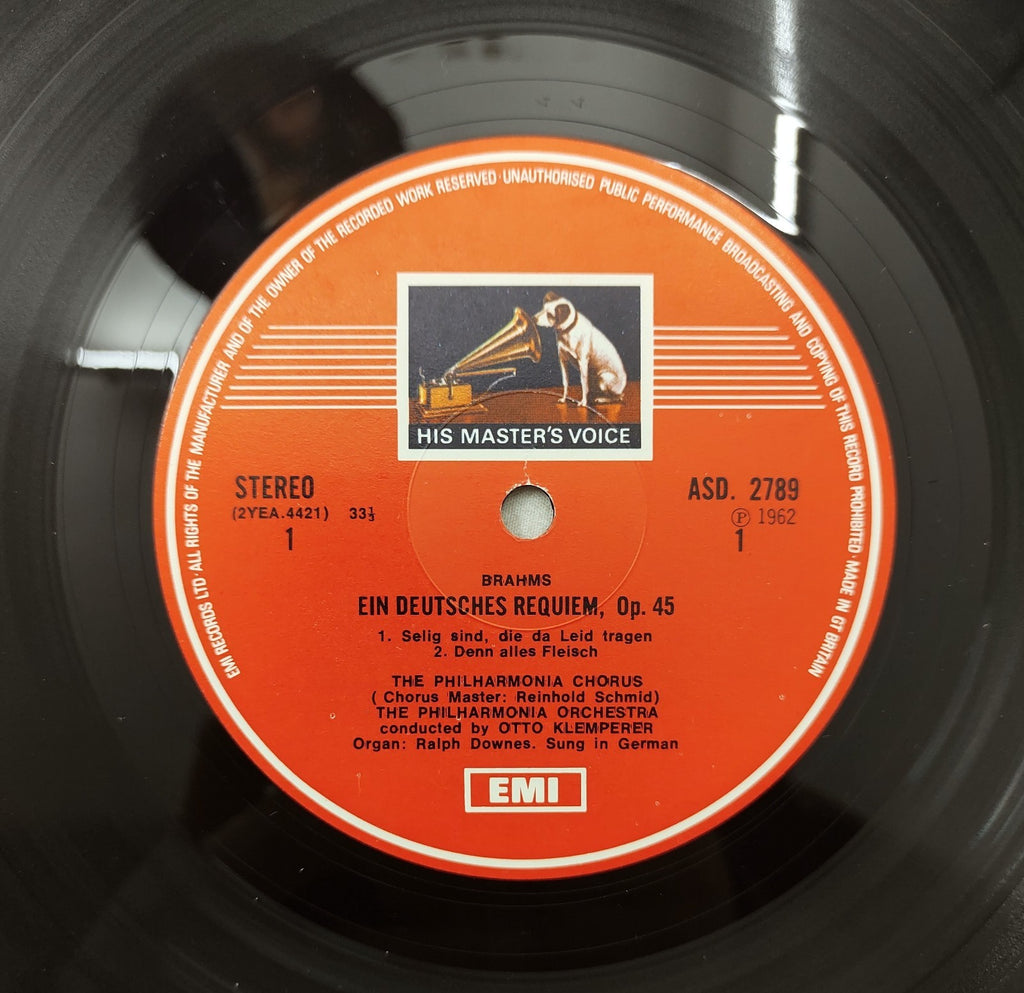 Brahms – Ein Deutsches Requiem LP Klemperer HMV ASD-2789 UK