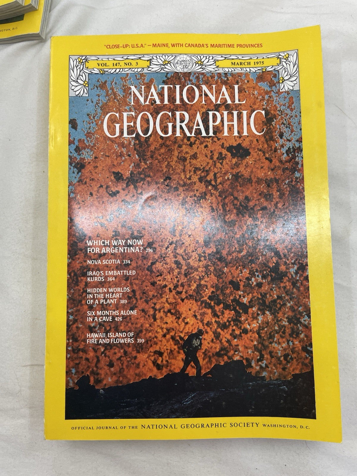 Nat Geo Mag Lot Jan–Jun 1975 Vtg Issues Set Slipcvr Earth Travel Geo