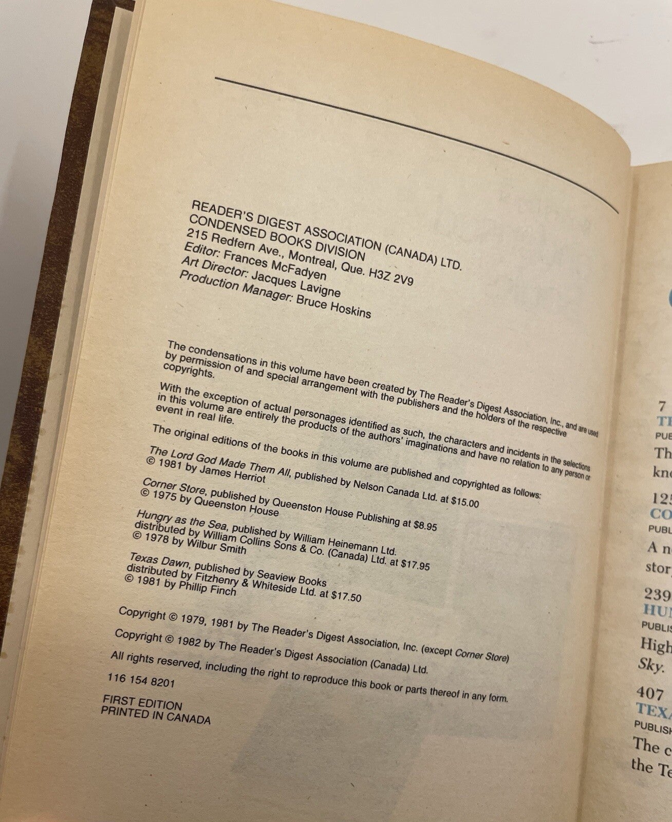 Reader’s Digest Condensed Books 1st Ed 1982 Leather Bound w/ Gilt Edges - NM