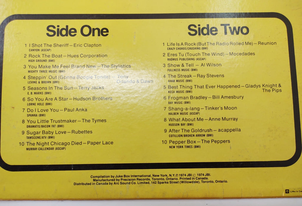 20 Top Hits (1974) Vinyl LP – Original Stars & Hits Pop Rock Oldies