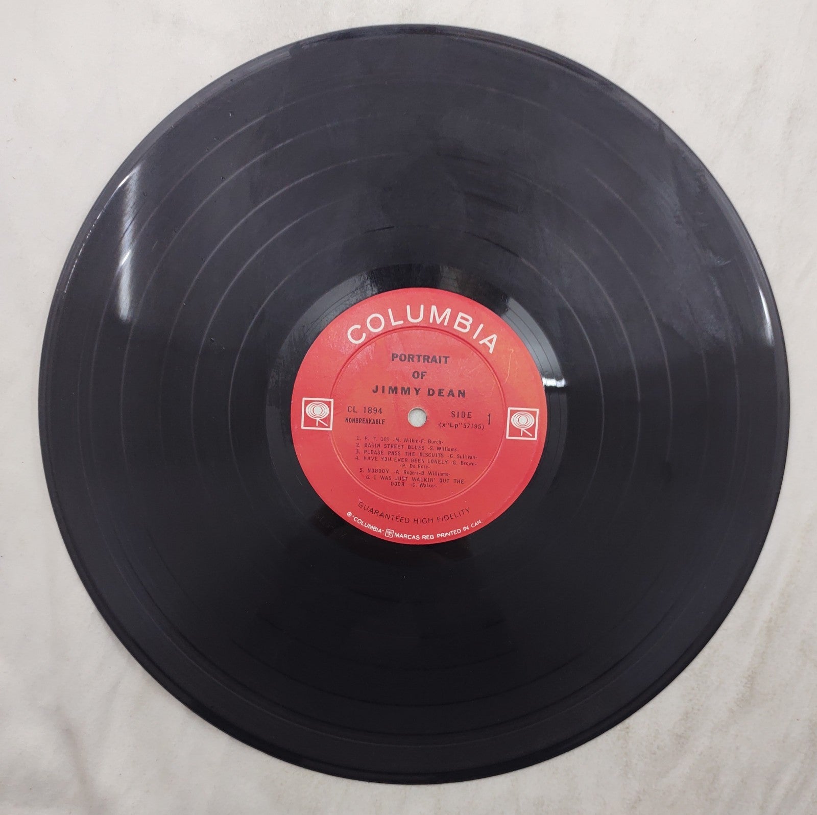 Jimmy Dean – Portrait of Jimmy Dean LP Columbia CL-1894 Mono Canada