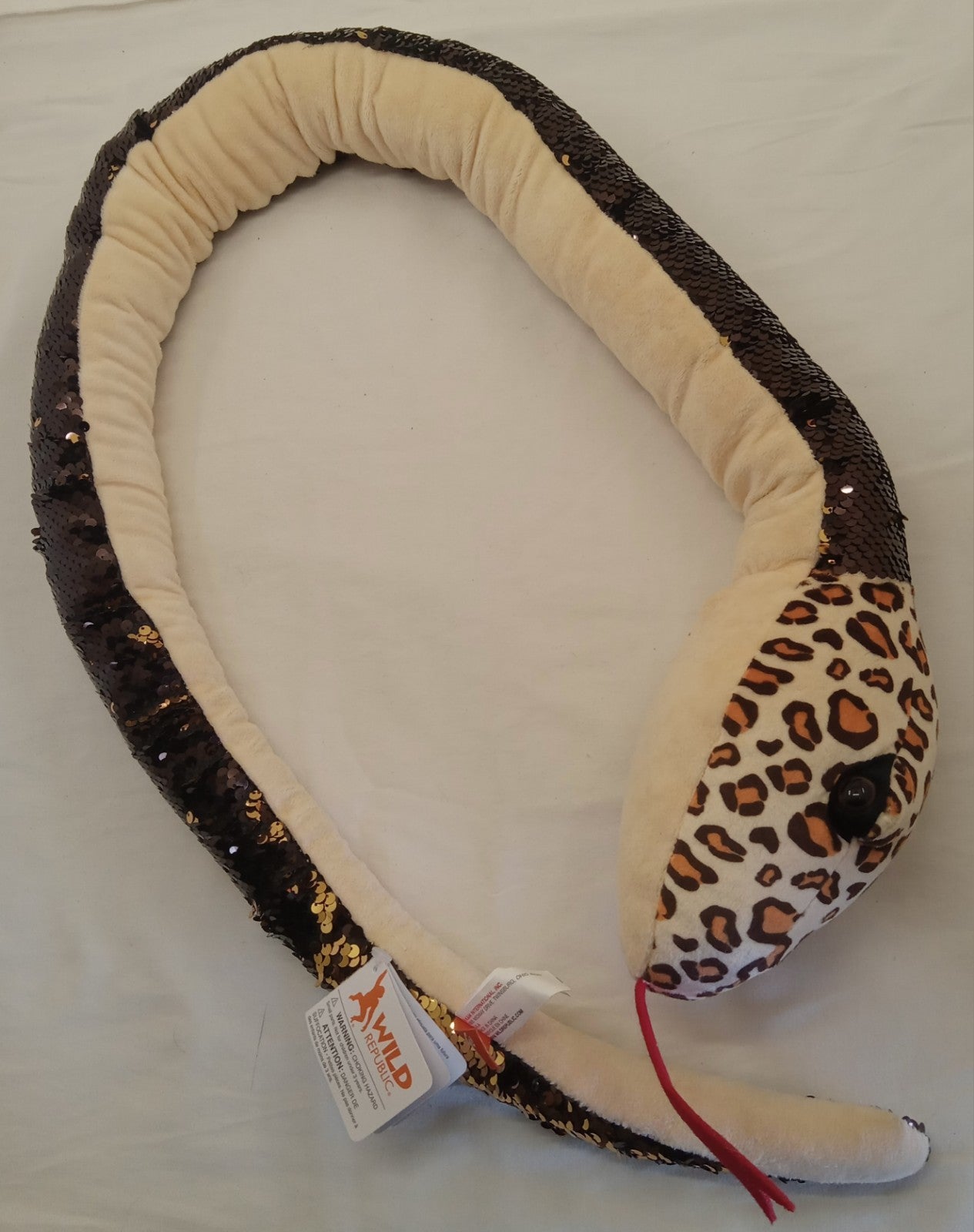 Sequence Snake Plushie – Wild Republic Black & Gold Stuffed Animal Toy