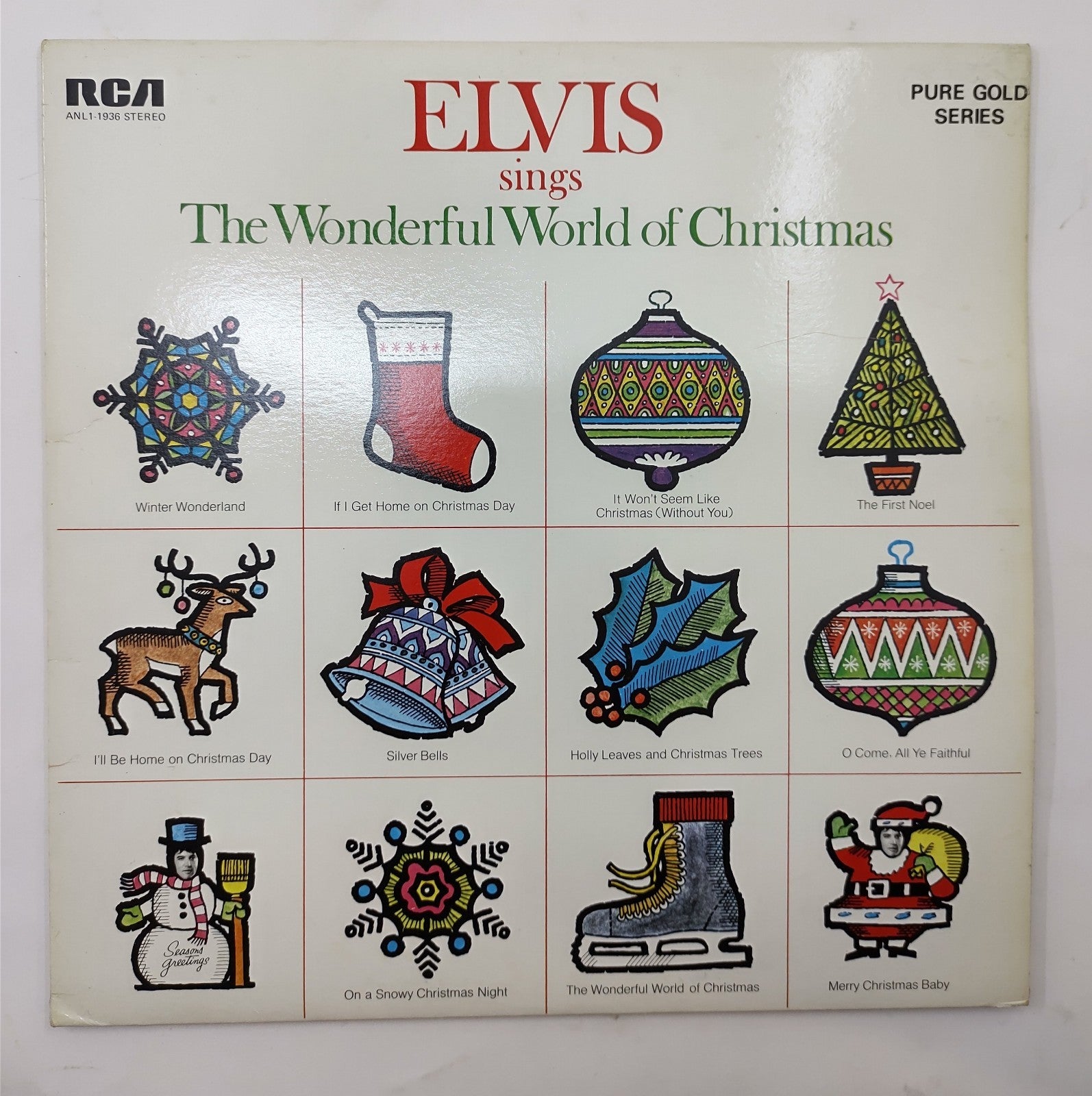 Elvis Presley "The wonderful world of Christmas" 1976 vinyl record VG+ Canada