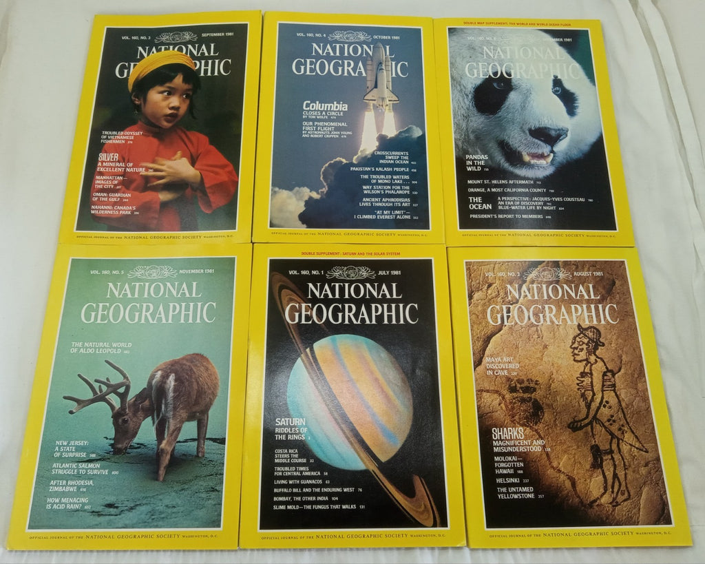 Nat Geo Magazines With Slipcover July To December 1981