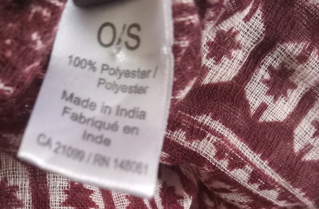 Red Patterned Fashion Scarf Lightweight Casual Winter Wrap Women’s Accessory