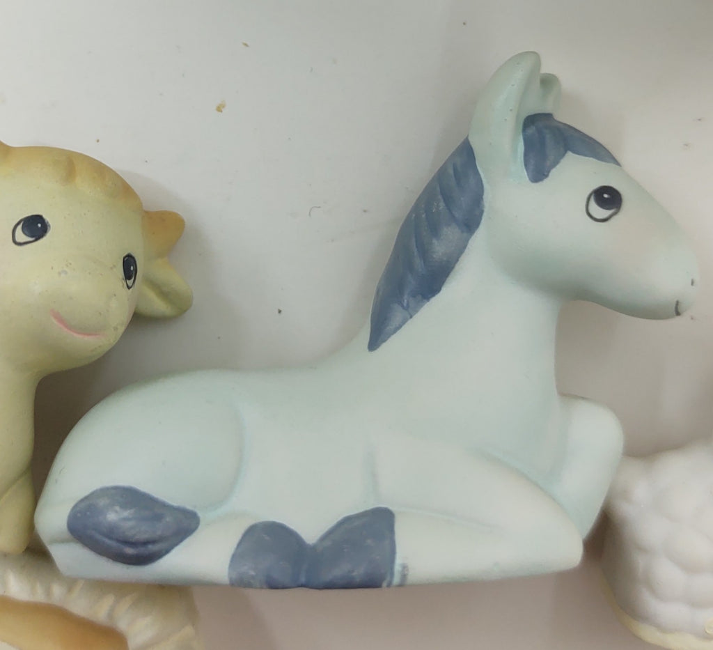 Lot of 9 Russ Berrie Bisque Mini Figurines Vintage Figurine Set Collectible