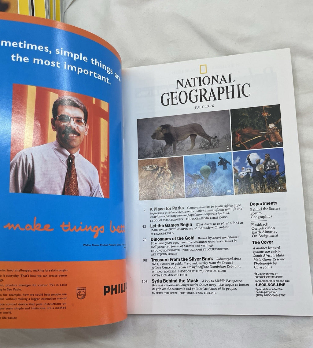 Vintage Nat Geo Lot Jul–Dec 1996 Slipcover Set | Wildlife, Illustrated