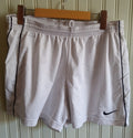 Nike Dri-Fit White Black Running Training Gym Shorts Athletic Women’s Size L