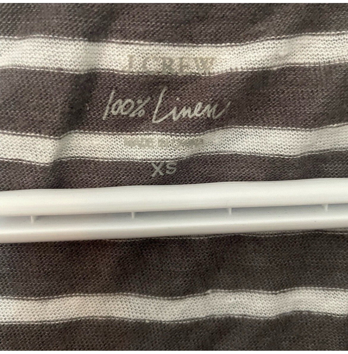 Women’s J.Crew 100% Linen Stripe T-Shirt Size XS – Lightweight Top VG