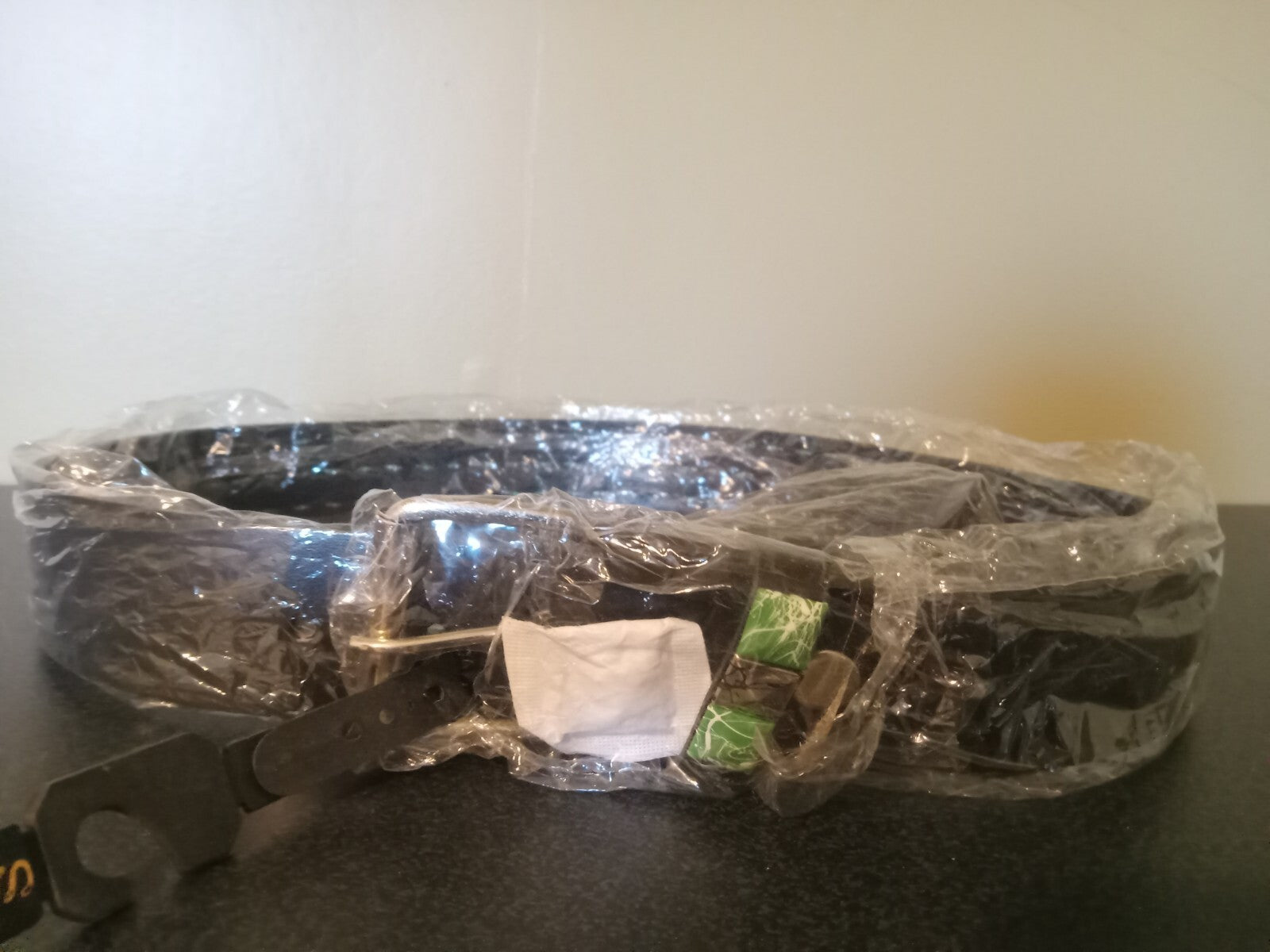 Black Faux Leather Studded Belt Green Grey Studs Skater Streetwear Adjustable