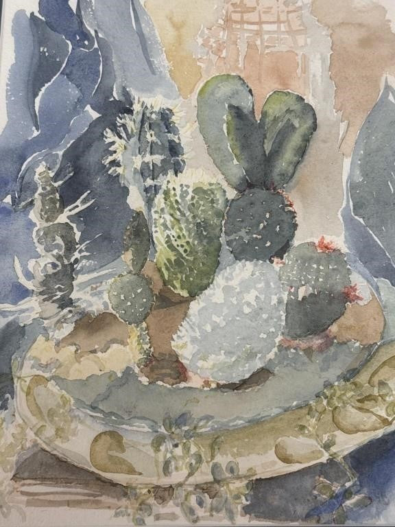 Sally B Hooff Signed Original Watercolor Painting PEI Artist Vintage Art