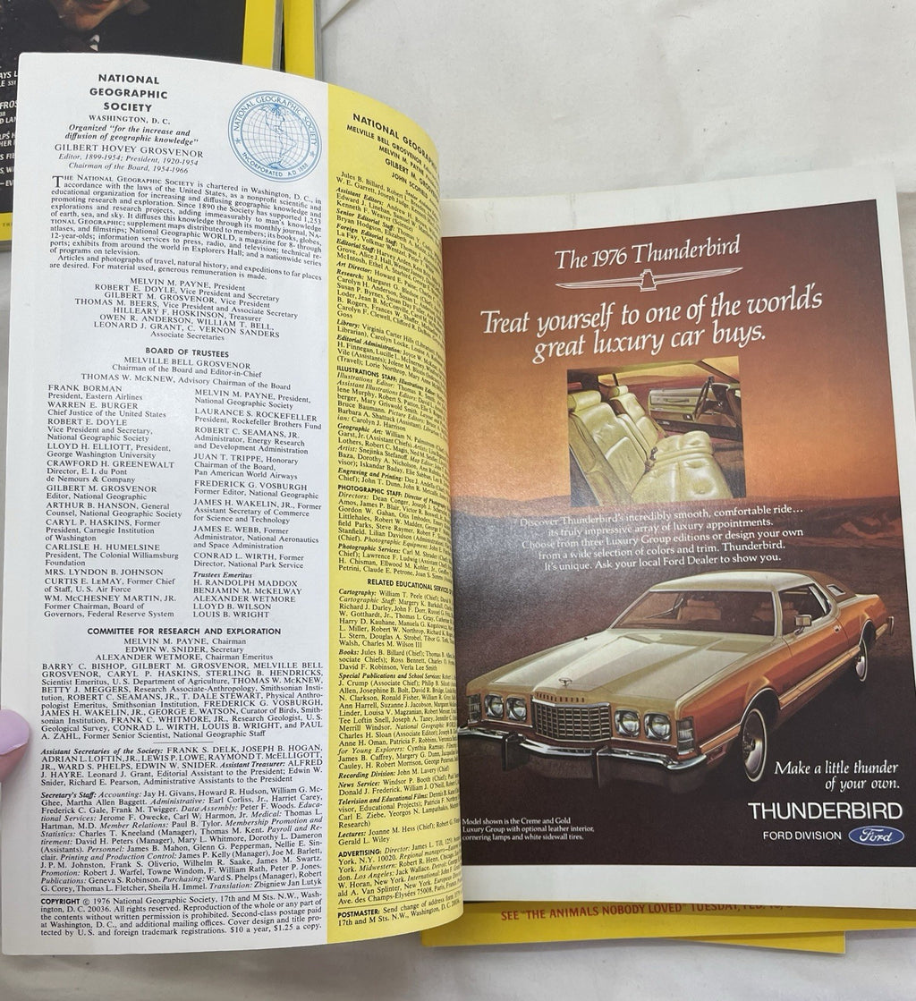 Nat Geo Jan–Jun 1976 Slipcover Set | Science, Nature, Travel Magazine