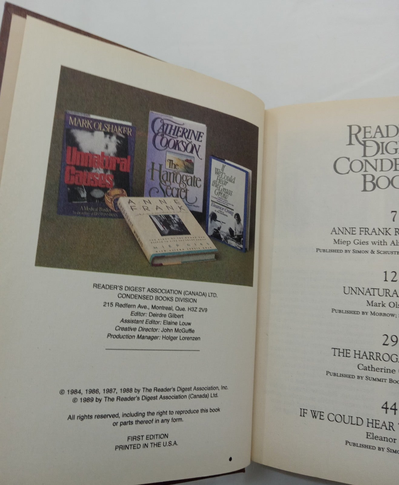 1989 Reader's Digest Condensed 1st Ed HC Leather Gilt Vtg NM Classic