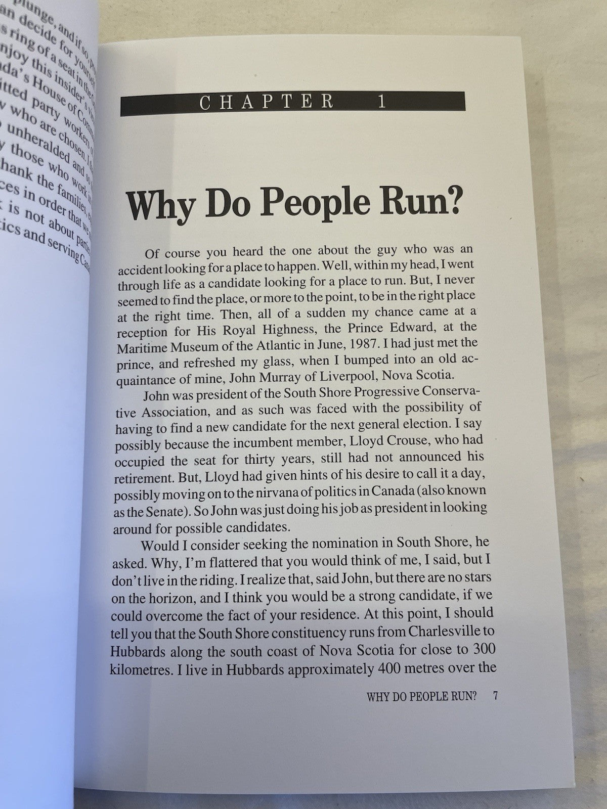 The People’s Choice Peter McCreath Memoir MP Politics Canada Hardcover 1995